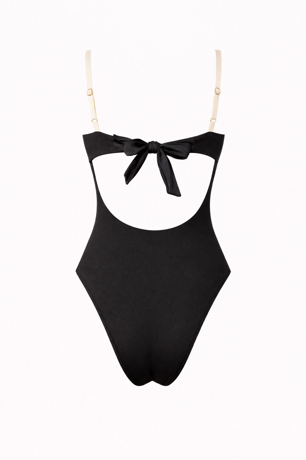 LIDO SWIMSUIT — Contrast Trim Open Back One-Piece