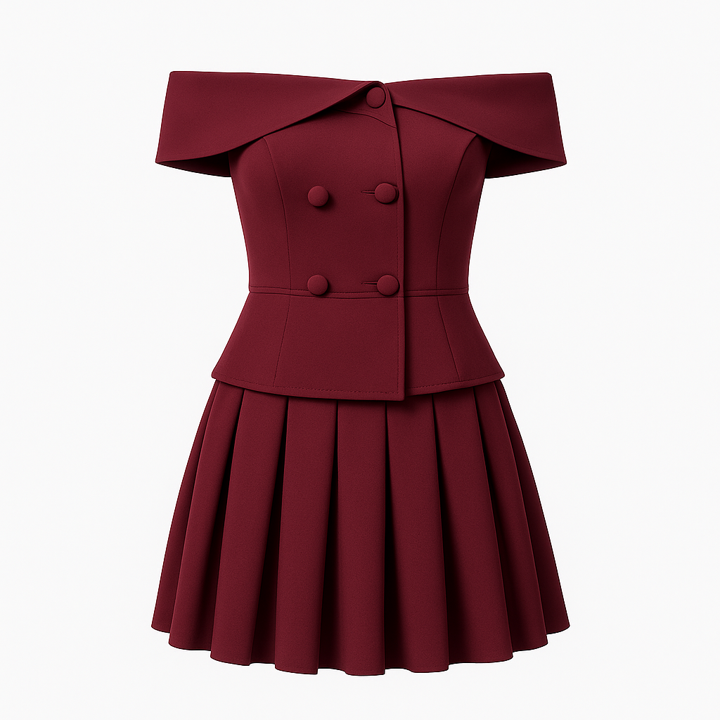 The Marlowe  Off- ShoulderSuit Set