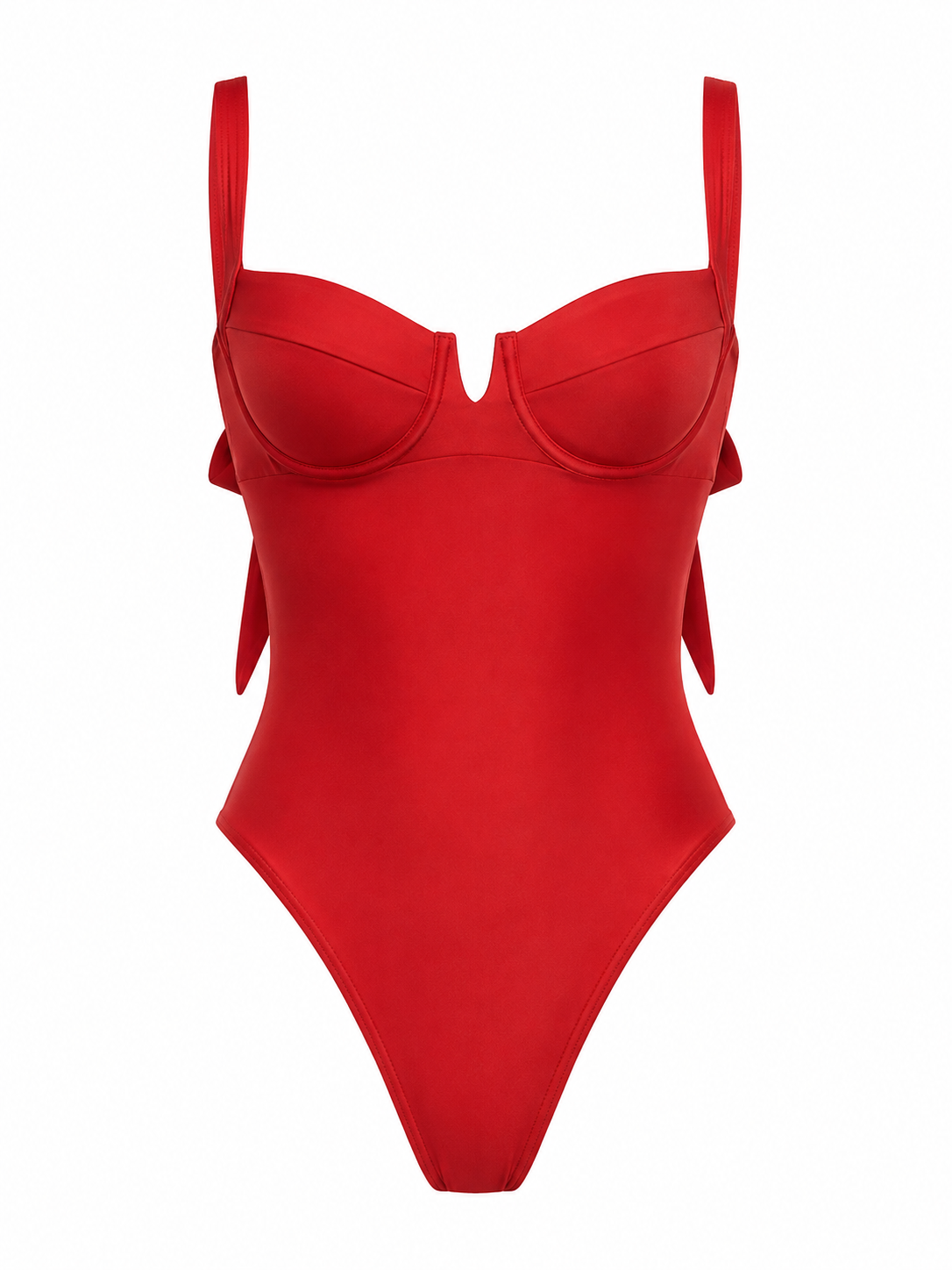 Black & White Contrast Underwire One-Piece Swimsuit