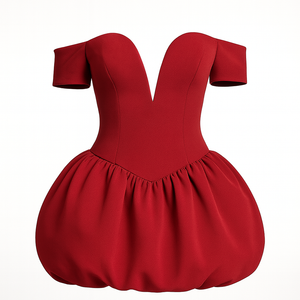 THE COLETTE SCULPTED PUFF MINI DRESS
