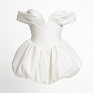 THE COLETTE SCULPTED PUFF MINI DRESS