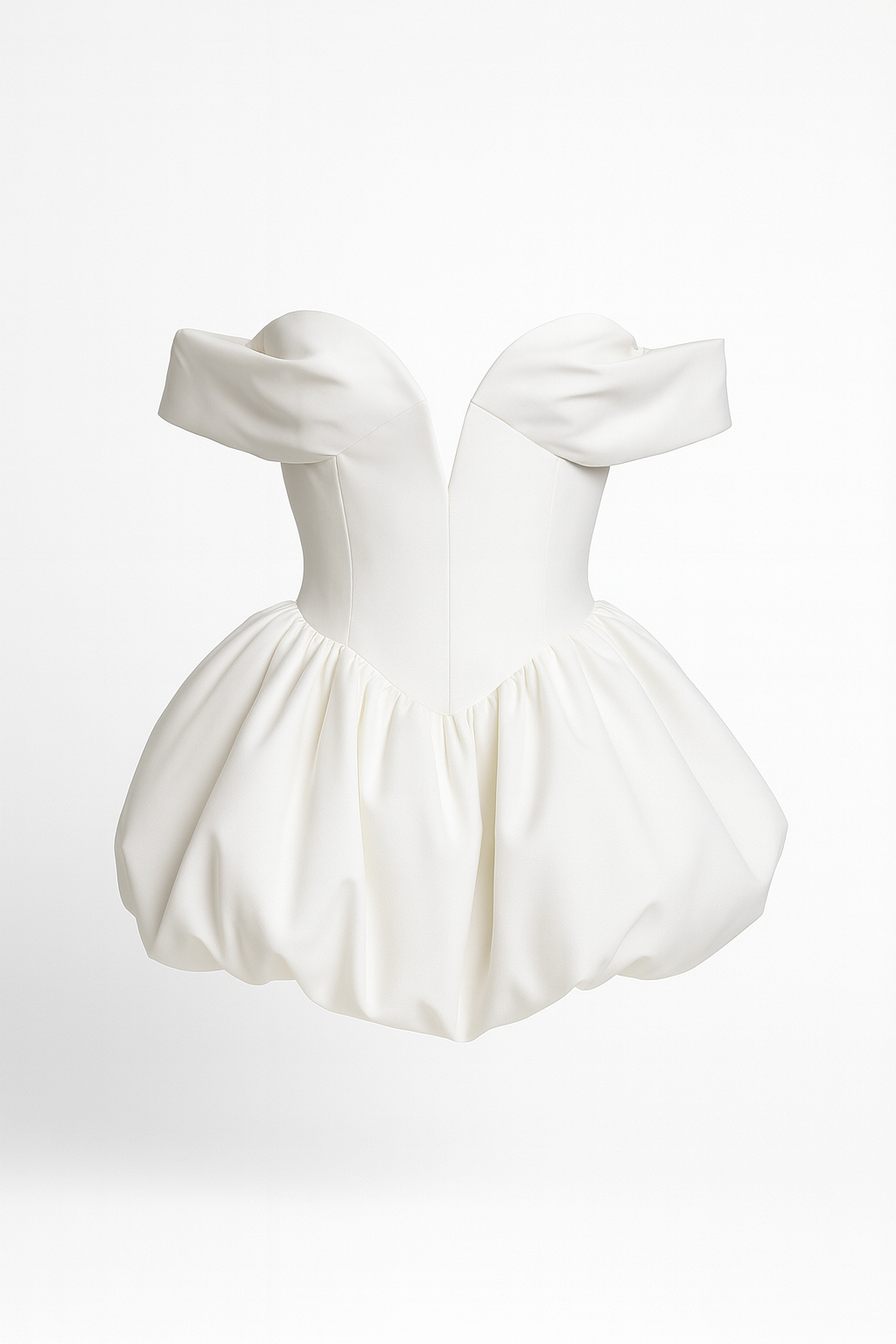 THE COLETTE SCULPTED PUFF MINI DRESS