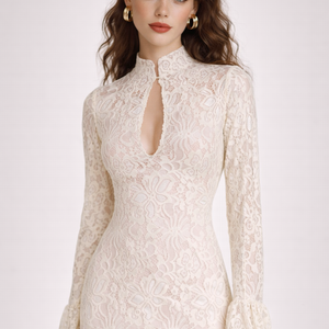 Delilah Lace Keyhole Mini Dress
