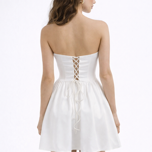 CELESTE DRESS — Corset Mini with Lace-Up Back