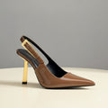  Brown Gold Heel 7cm