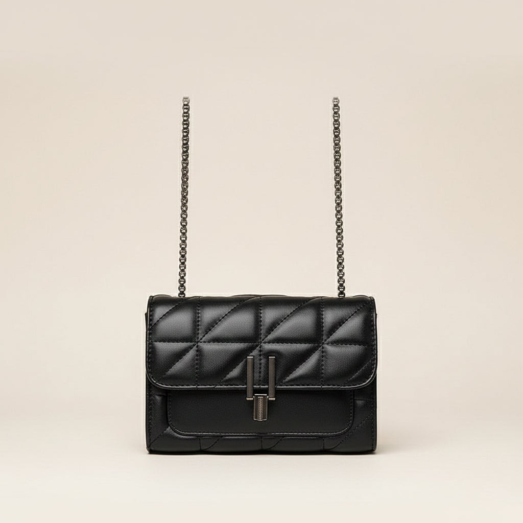 DELACROIX BAG — Quilted Chain-Strap Crossbody with H-Lock