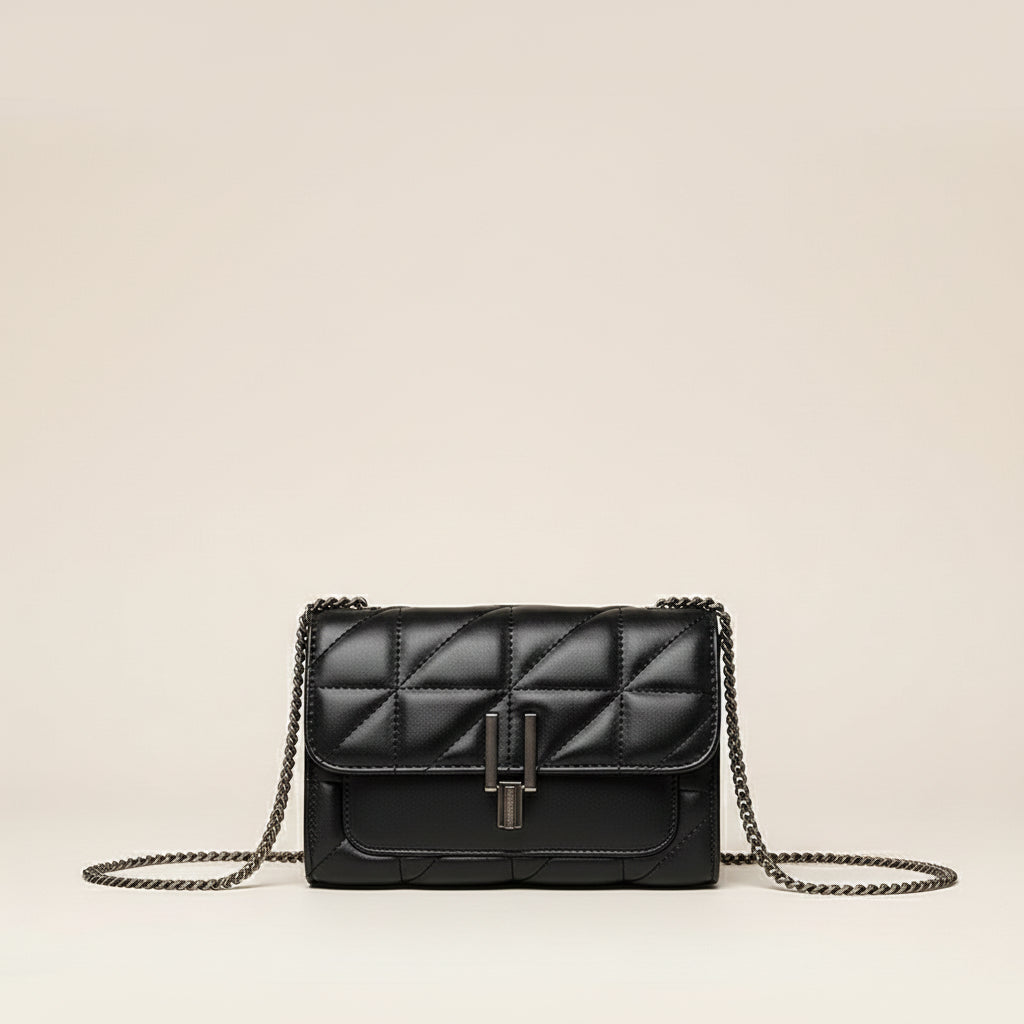 DELACROIX BAG — Quilted Chain-Strap Crossbody with H-Lock