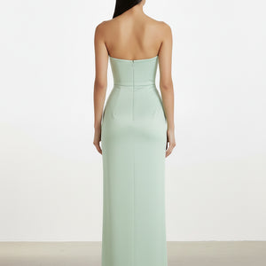 THE LUNA SATIN SPLIT GOWN