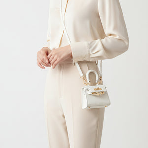 VIVIENNE MICRO — Structured Mini Top-Handle with Lock Detail