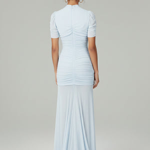 Aura Mesh Drape Maxi Dress