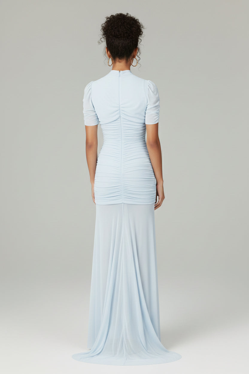 Aura Mesh Drape Maxi Dress