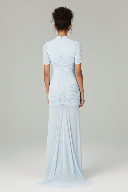 Aura Mesh Drape Maxi Dress