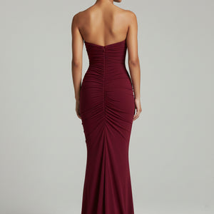 Elena Ruched Column Gown