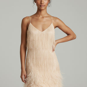 Paloma Feather Tassel Mini Dress