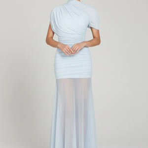 THE AURA MESH DRAPE DRESS