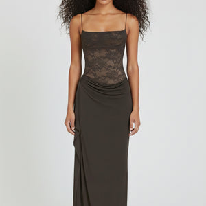 THE VESPER SHEER LACE MAXI