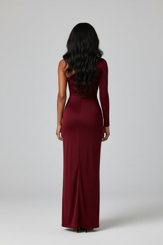 THE CELINE DRAPED RIBBON DRESS