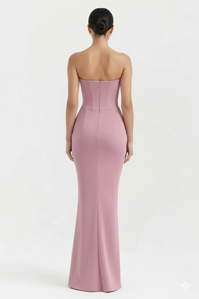 The Aurelie Draped Tube Gown