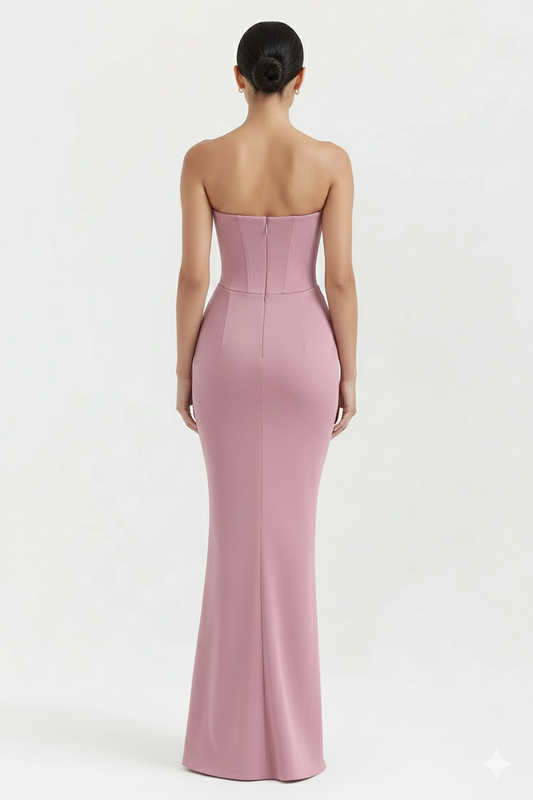 The Aurelie Draped Tube Gown