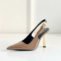  Brown Gold Heel 9cm