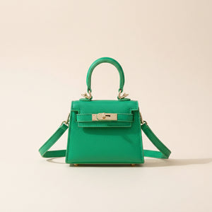 VIVIENNE MICRO — Structured Mini Top-Handle with Lock Detail