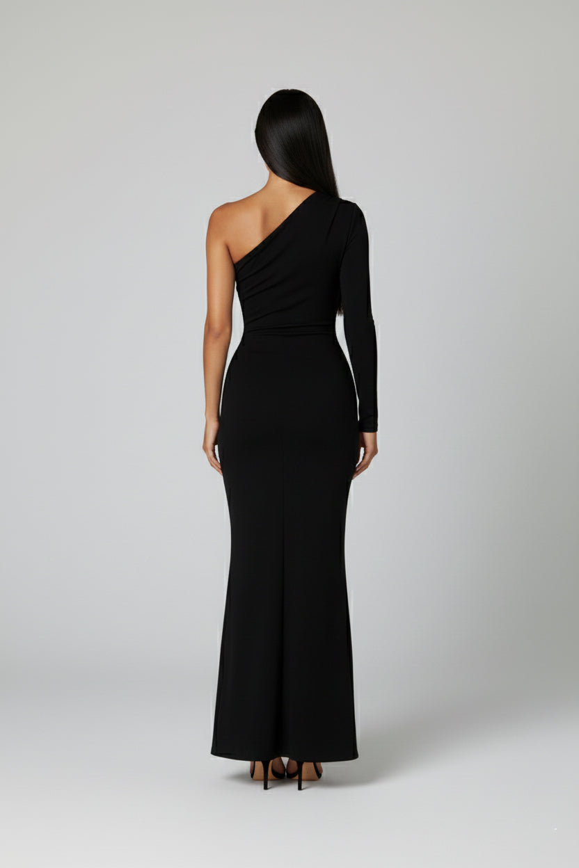 Nova One- Shoulder Knit Dress