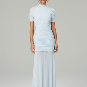 Aura Mesh Drape Maxi Dress