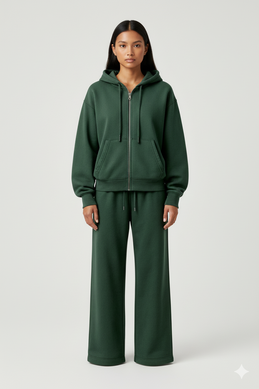 THE LOUNGE SET – HOODED & WIDE LEG