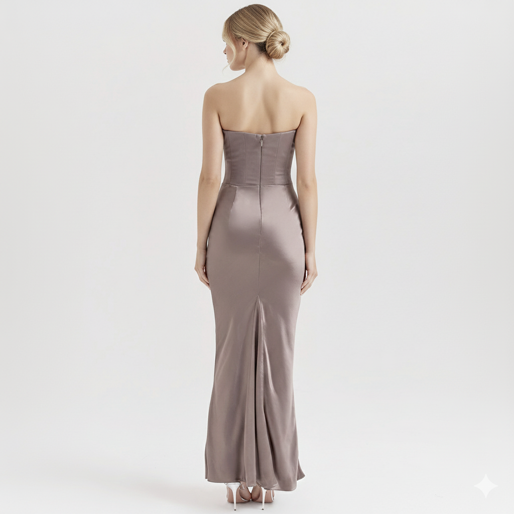 The Aurelie Draped Tube Gown