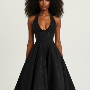 Sofia Halter Midi  Dress