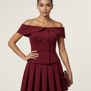 The Marlowe  Off- ShoulderSuit Set