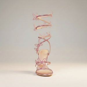 Luna Butterfly Wrap Stiletto Sandals