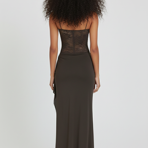 THE VESPER SHEER LACE MAXI