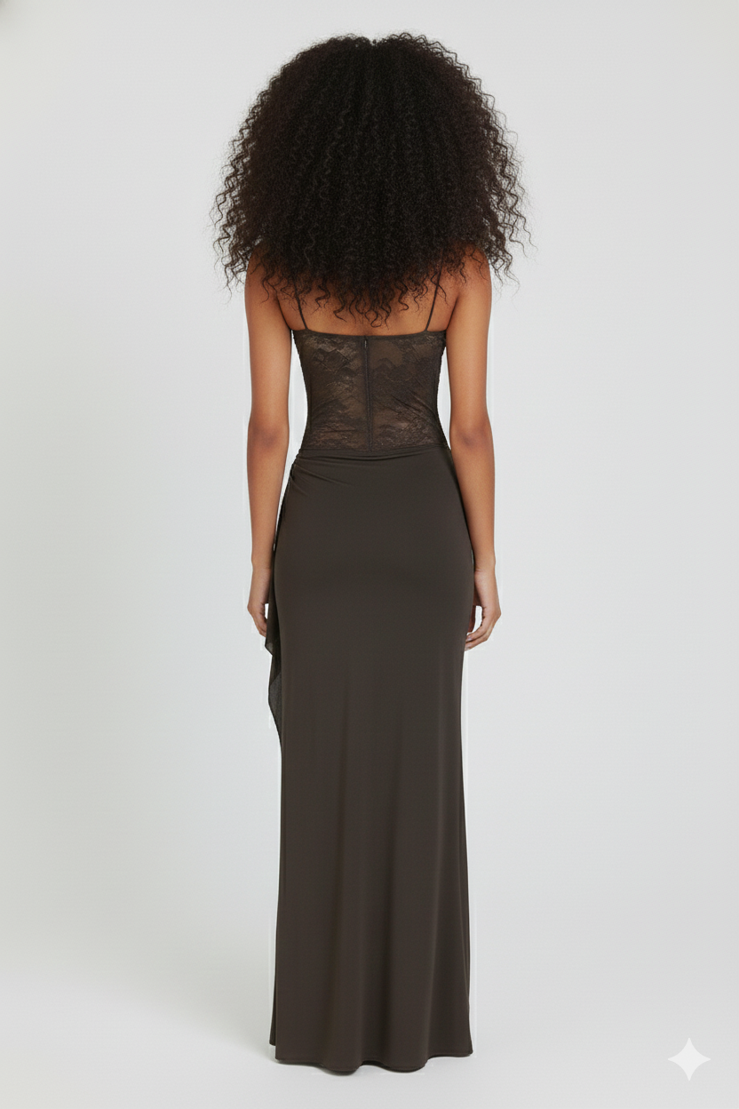 THE VESPER SHEER LACE MAXI
