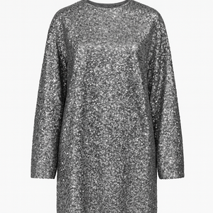 The “Elena” Sequined Bow-Back Mini  Dress