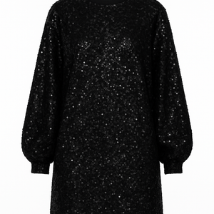 The “Elena” Sequined Bow-Back Mini  Dress