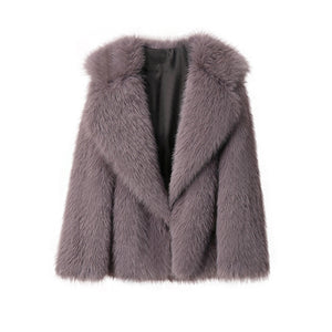 The Lapel Faux Fur Coat