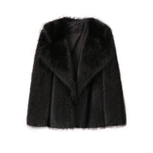 The Lapel Faux Fur Coat