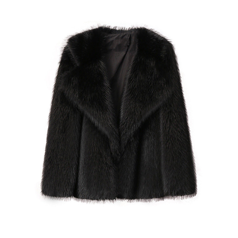The Lapel Faux Fur Coat