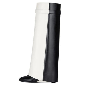 THE AXIS BOOT — Knee-High Wedge Boot with Side Zip