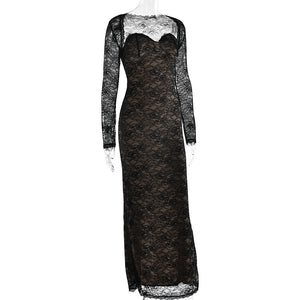 Maison Lace Backless Dress Set