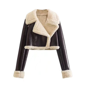 The Mara Cropped Shearling Jacket