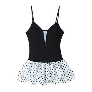 Alina Polka-Dot Bubble Minikleid