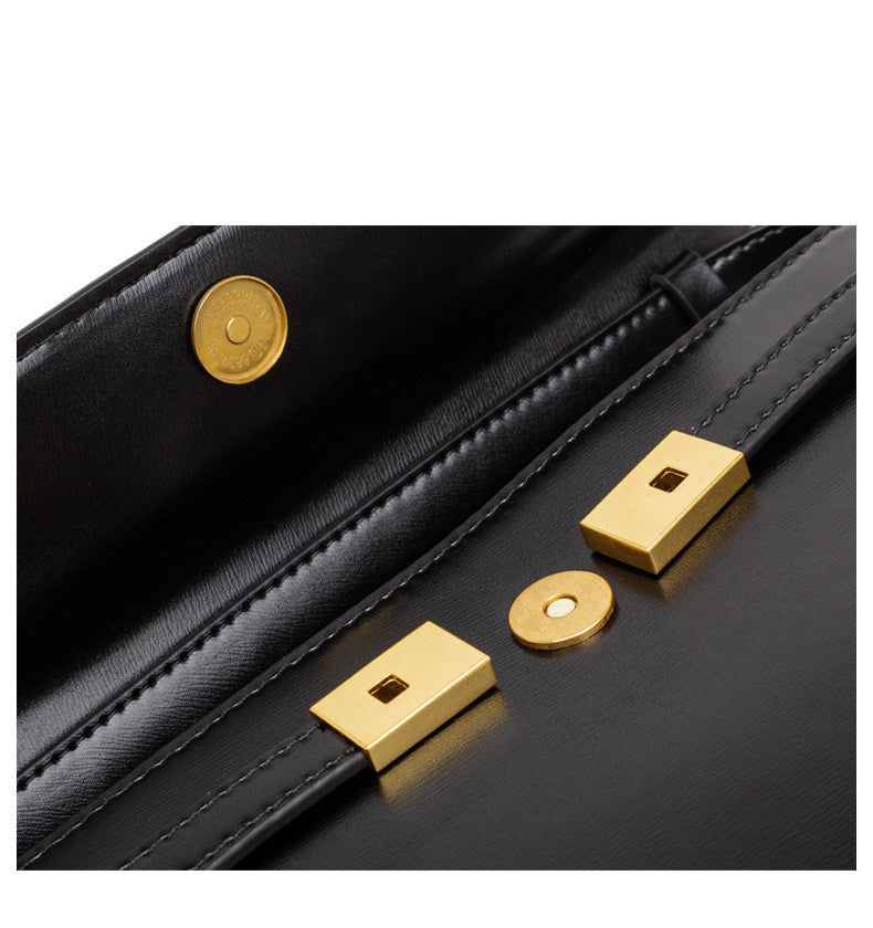 MARSEILLE BAG — Structured Shoulder Bag with Lock Hardware