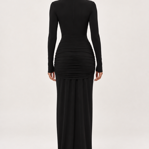 Drape Cutout Maxi — Black back model
