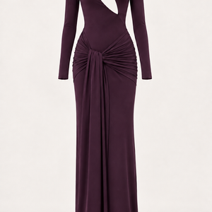 Drape Cutout Maxi — Purple ghost mannequin