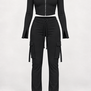 Contour Cargo — Black ghost mannequin