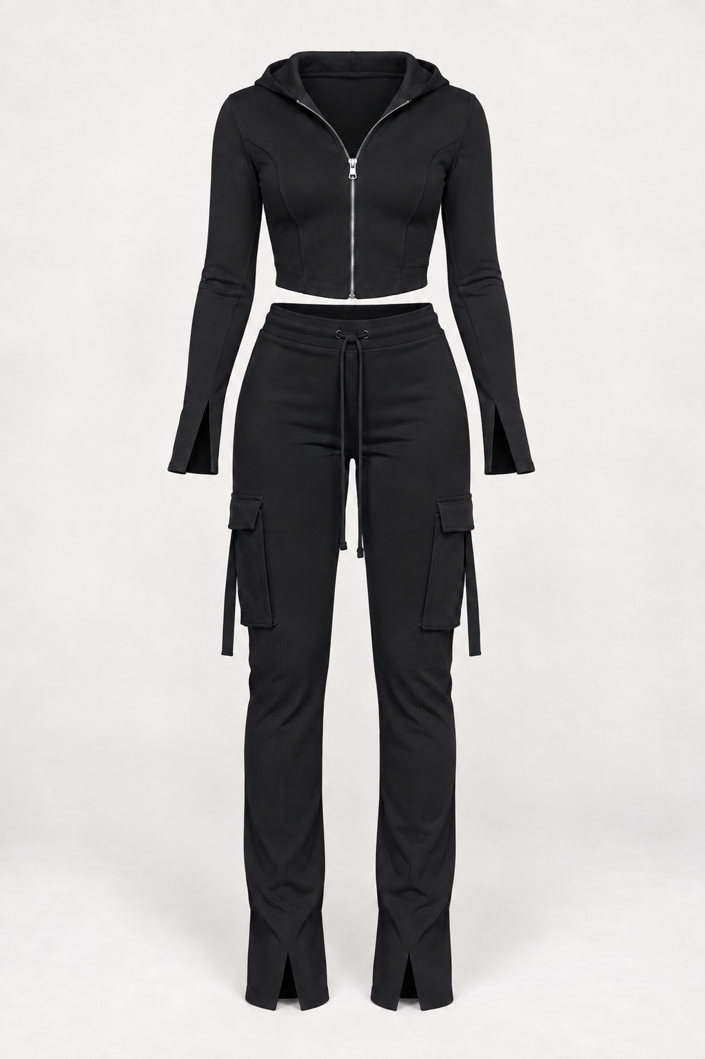 Contour Cargo — Black ghost mannequin