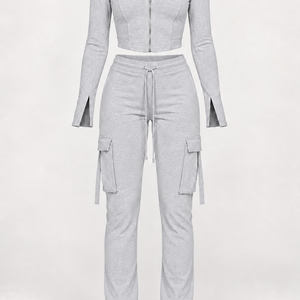 Contour Cargo — Light grey ghost mannequin