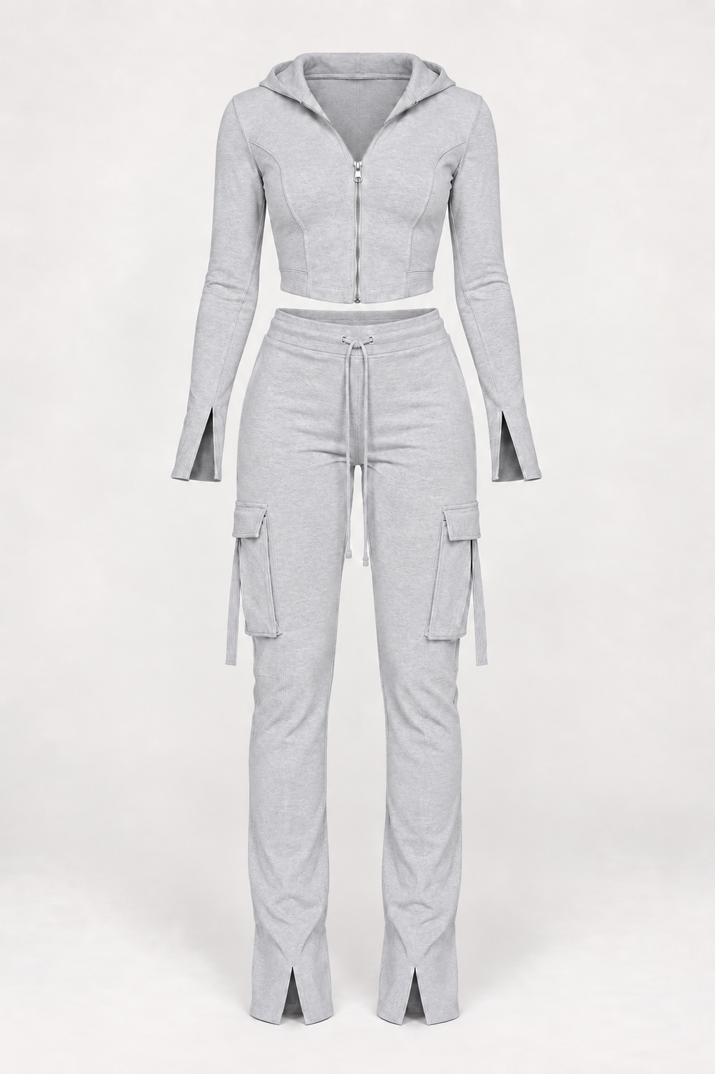 Contour Cargo — Light grey ghost mannequin